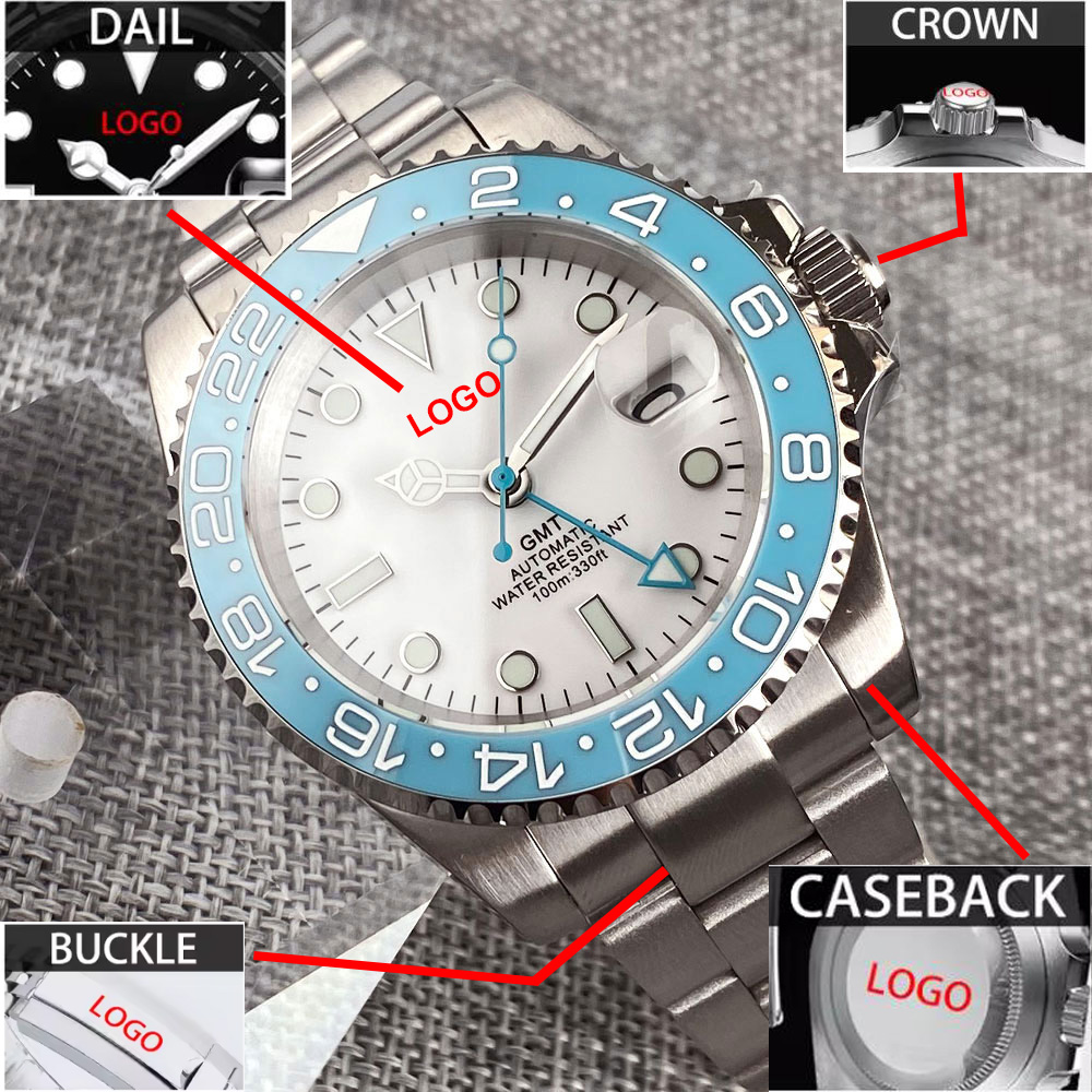 Jewelry Watches For Men - Customized 40mm Ice Blue Dial 200M