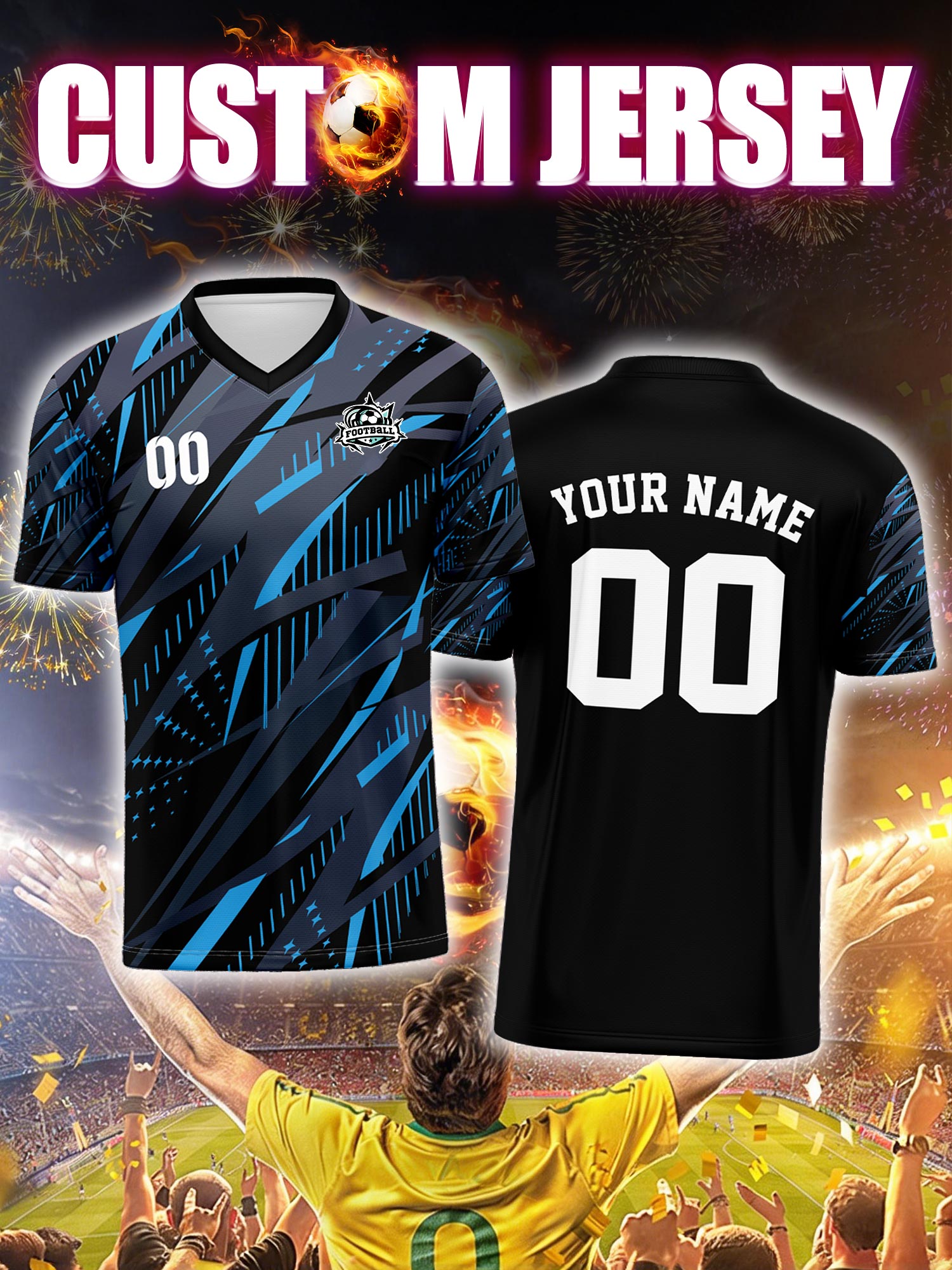 Watches & Jewelry Repair Center - Custom Image Number Name Soccer Jersey,Backyard