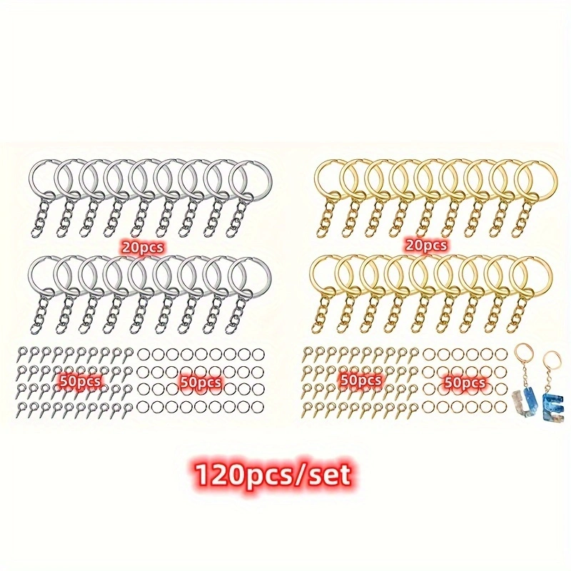 Jewelry Repair & Watches Reviews - 120pcs DIY Keychain Jump Rings Kit