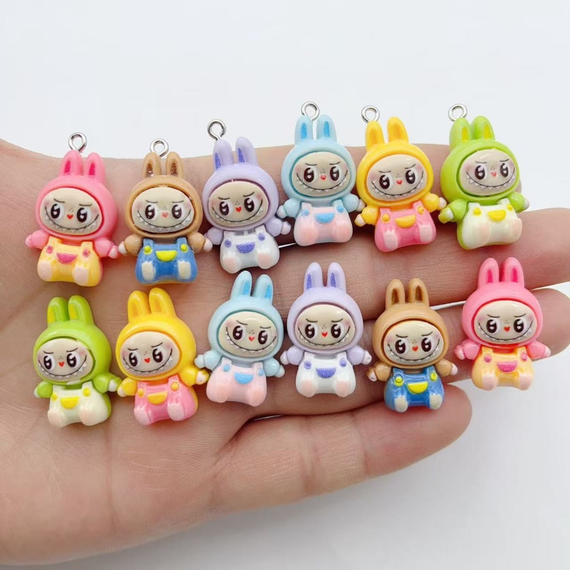 Jewelry & Watches Spółka Z Ograniczoną Odpowiedzialnością Sp Z Oo - 10Pcs Kawaii Rabbit Strawberry House Resin