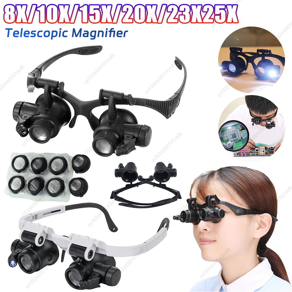 Jewelry Repair & Watches Reviews - 10-25X Head-Worn Magnifier with LED Lights