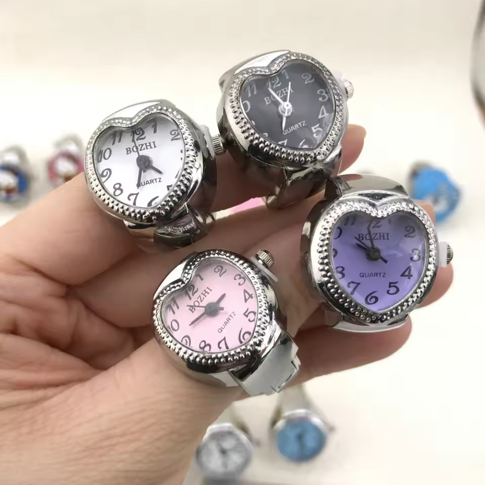 Jewelry Watches For Men - Heart Design Mini Finger Watch Stainless