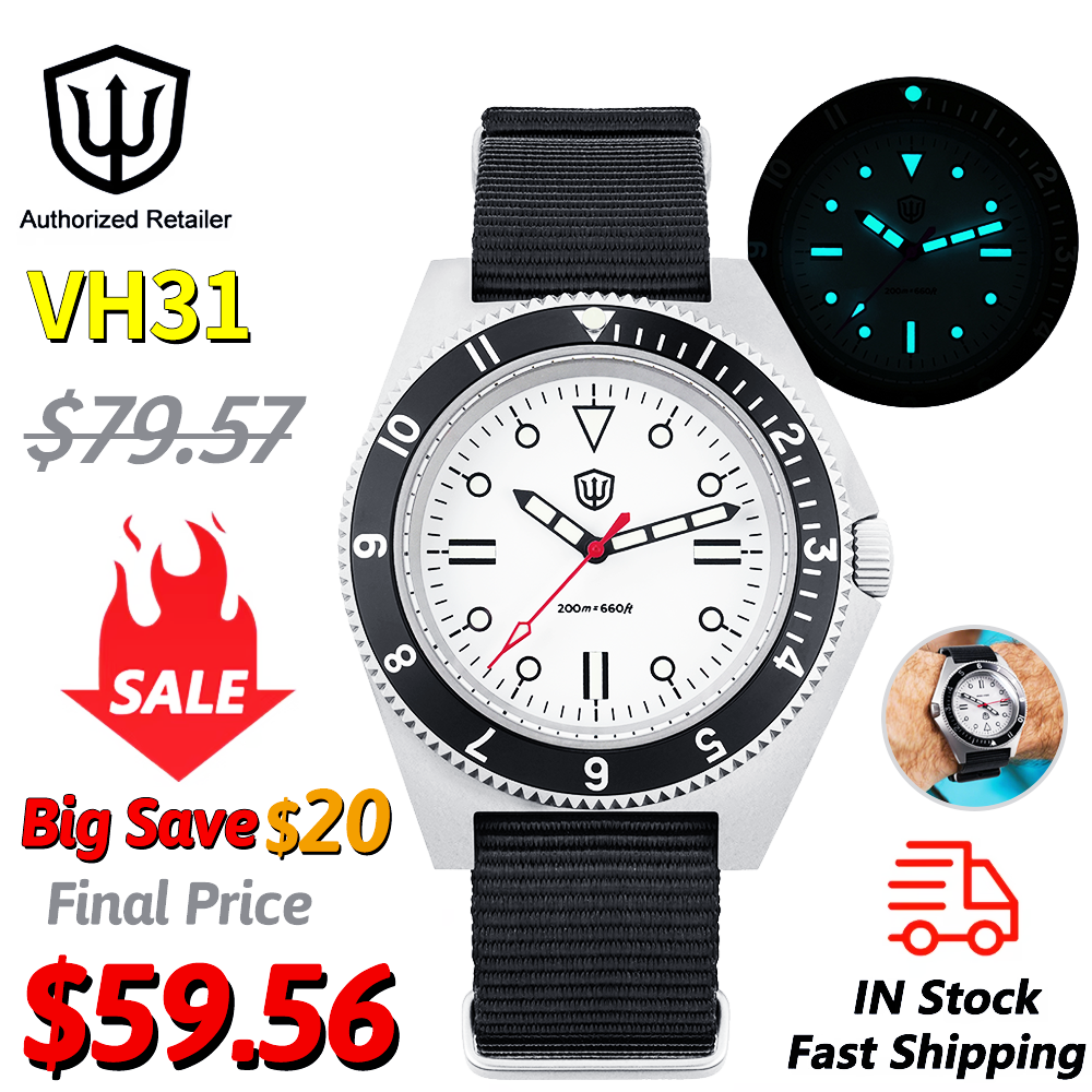 Vintage Pocket Watch - Watchdives WD1972 Quartz Watch VH31 Sweep