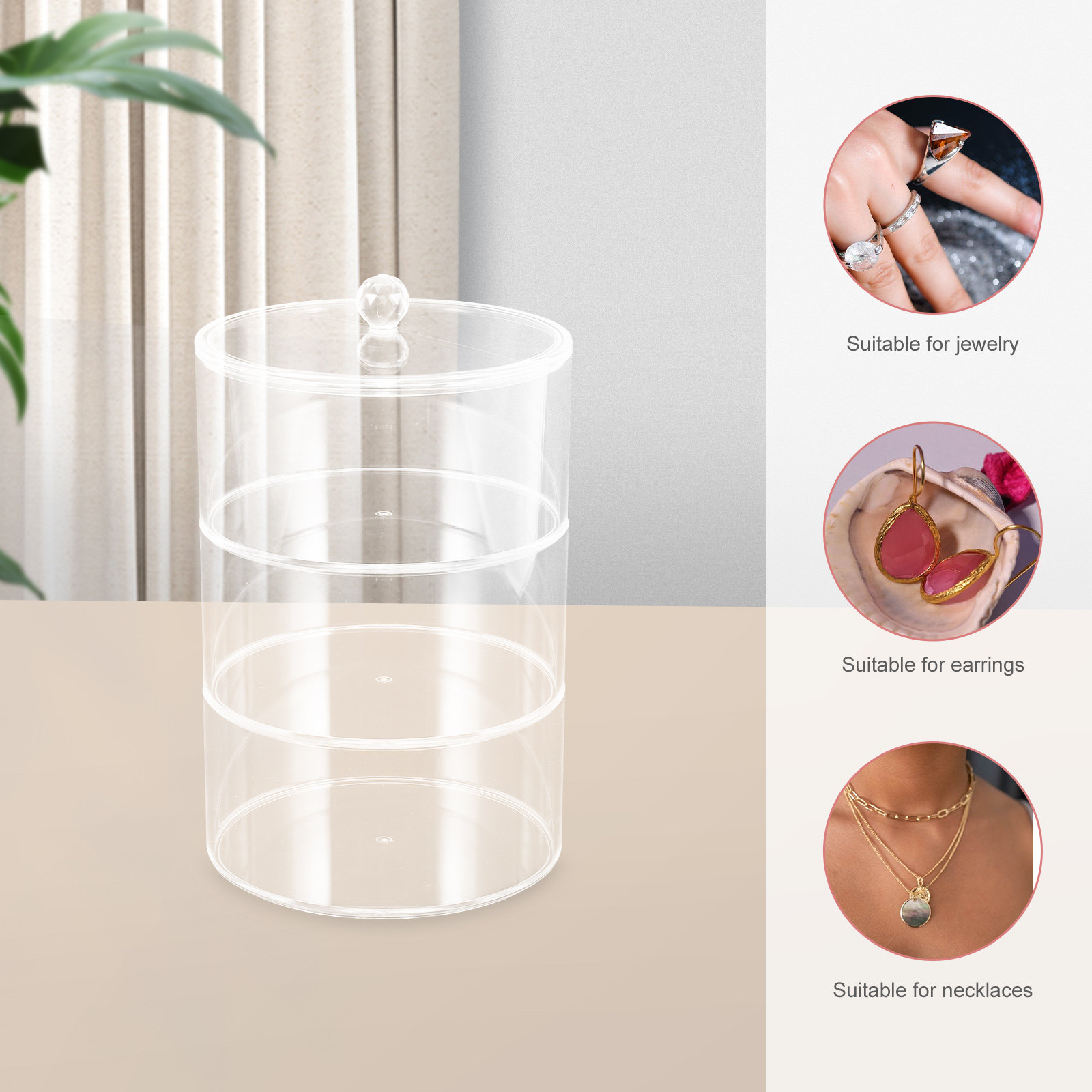 Multi-Level Transparent Acryli - Jewelry Box Organizer Watches 评论和价格