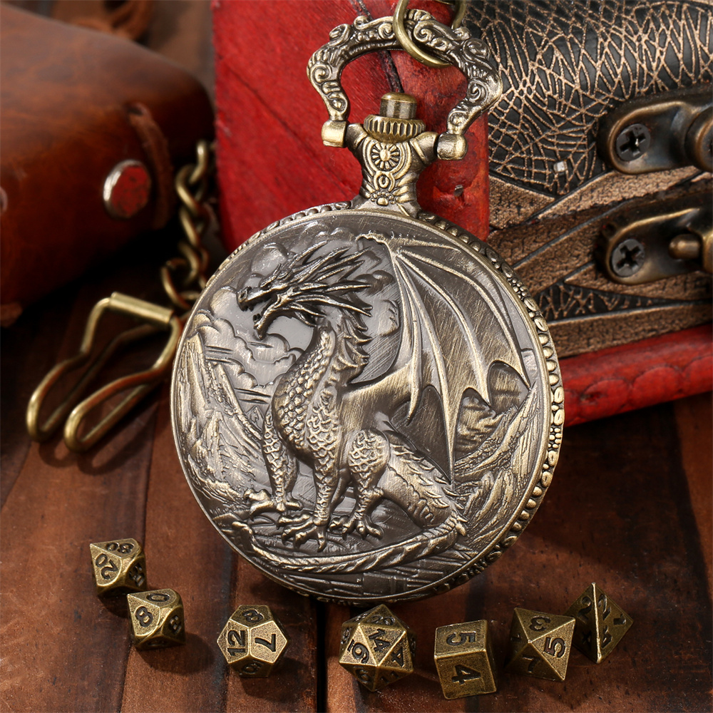 Vintage Metal Dragon Pocket Wa - Vintage Pocket Watch 评论和价格