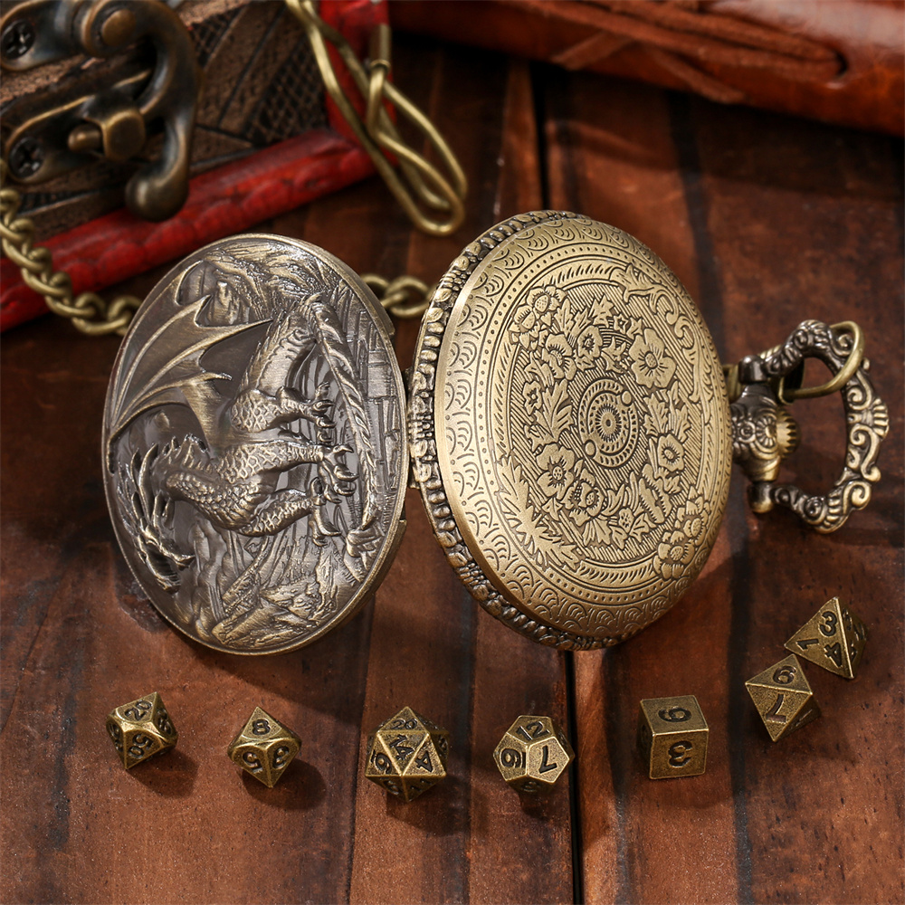 Vintage Metal Dragon Pocket Wa - Vintage Pocket Watch 评论和价格