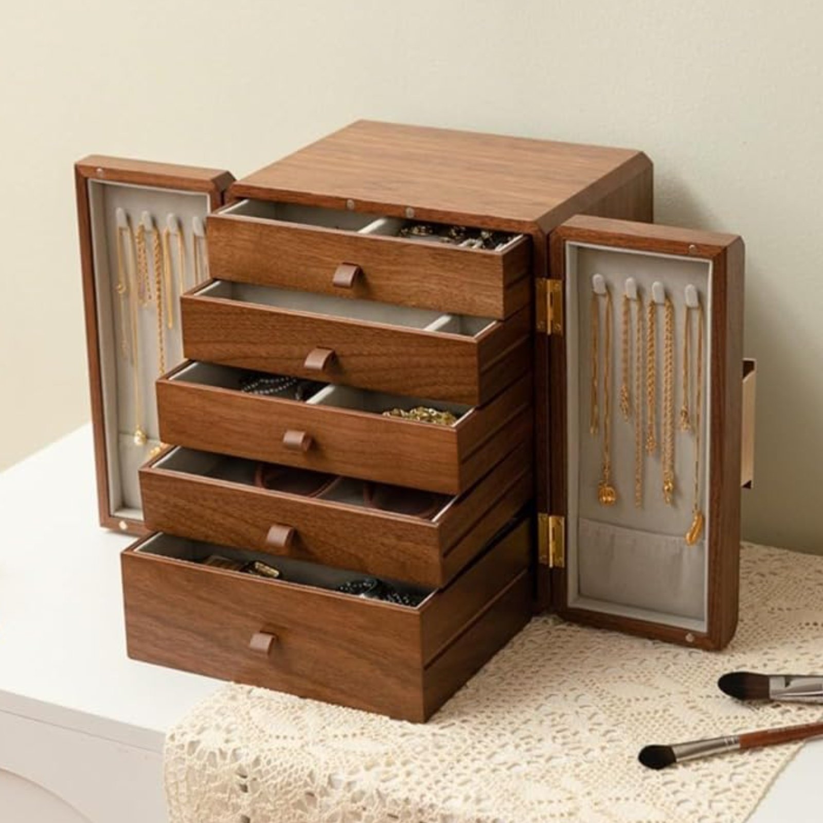 Wooden Jewelry Box New Chinese - Jewelry & Watches Spółka Z Ograniczoną Odpowiedzialnością Sp Z Oo 评论和价格
