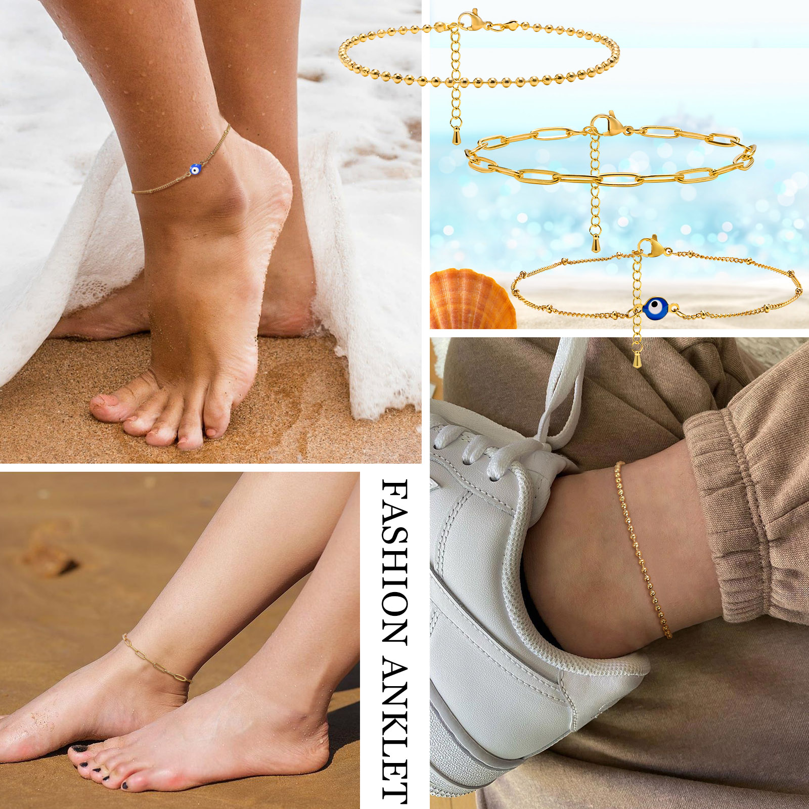 Evil Eye  Anklet Bracelet on L - Jc Jewelry & Watches Photos 评论和价格