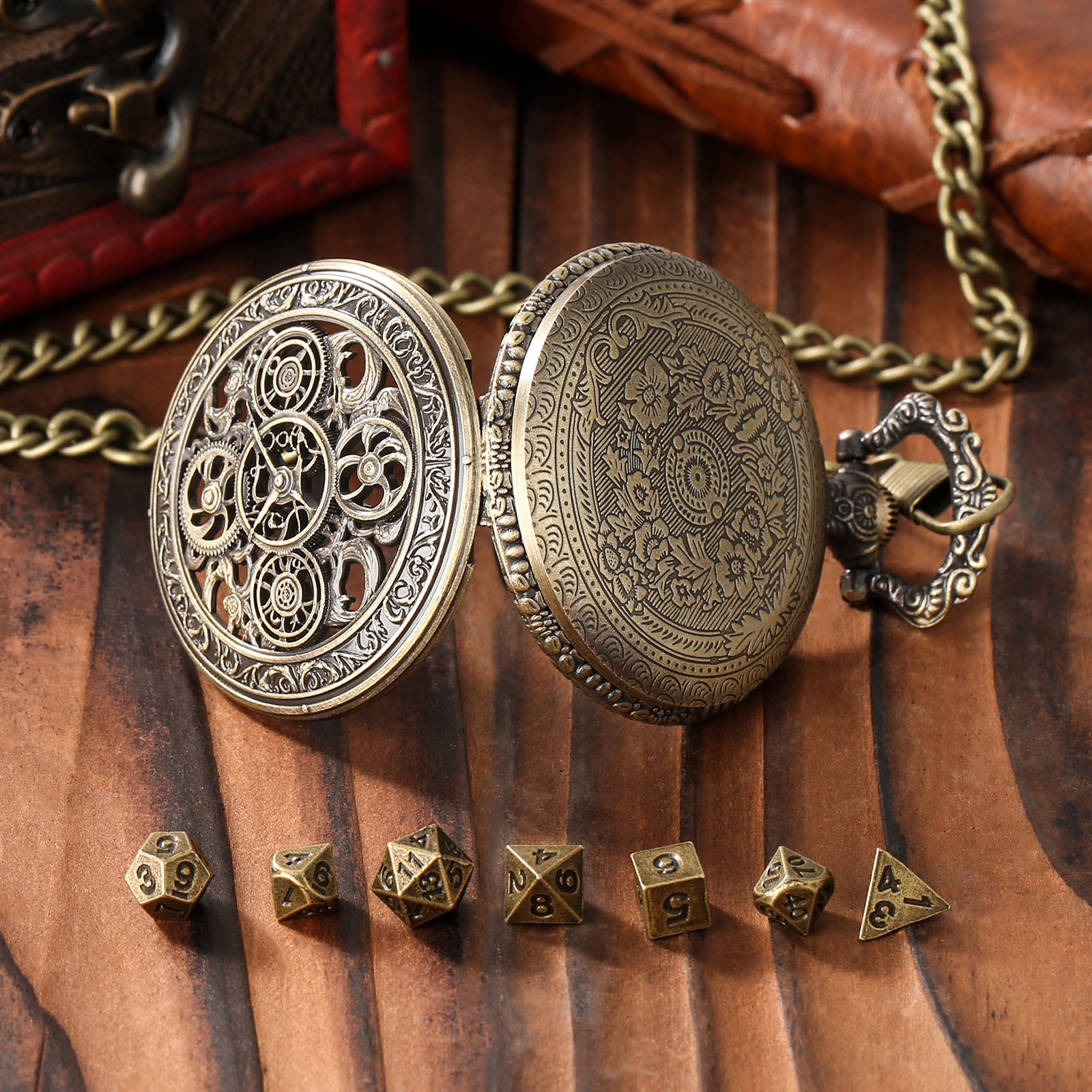 YISUYA Vintage Gears Pocket Wa - Vintage Pocket Watch 评论和价格