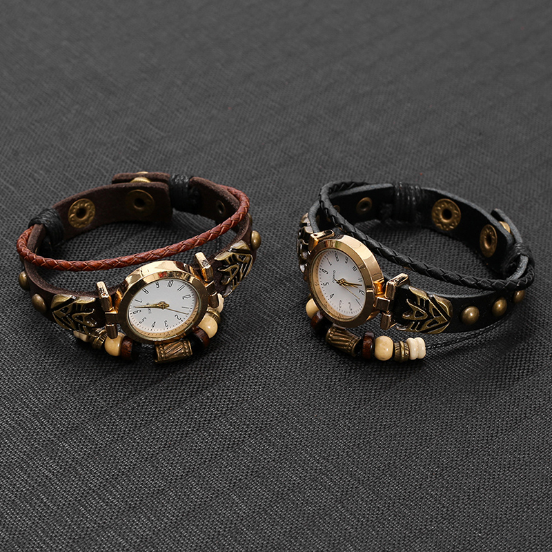 Vintage Leather Quartz Watch H - Vintage Pocket Watch 评论和价格