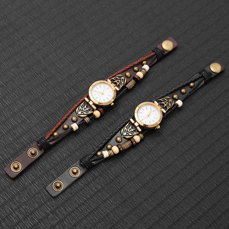 Vintage Leather Quartz Watch H - Vintage Pocket Watch 评论和价格