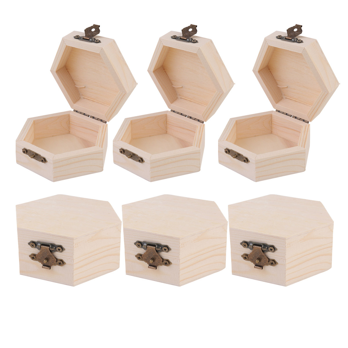 6Pcs Wooden Storage Box Compac - Jewelry Bracelet Watches 评论和价格