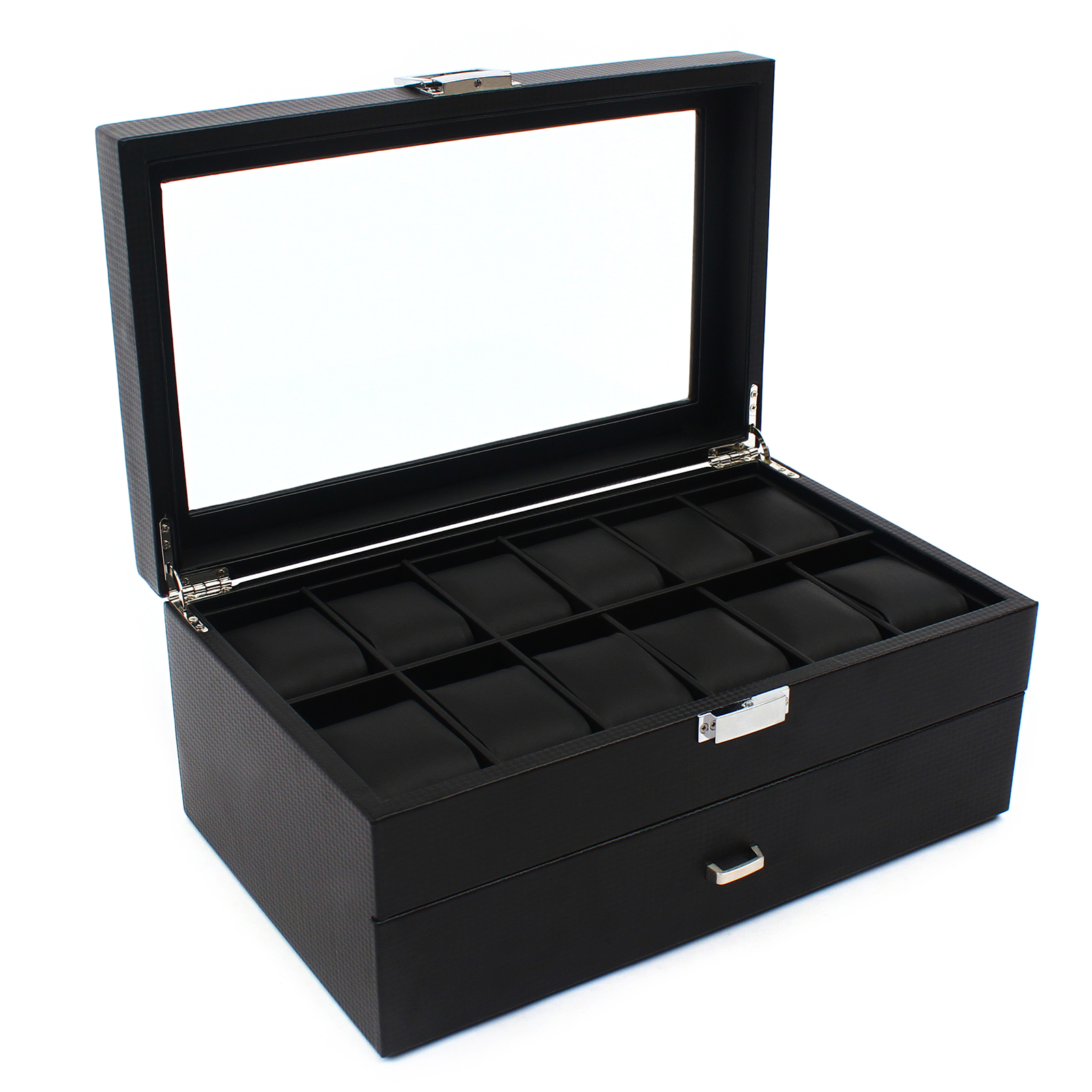 24 Slot Watch Storage Box Disp - Jewelry Box Organizer Watches 评论和价格