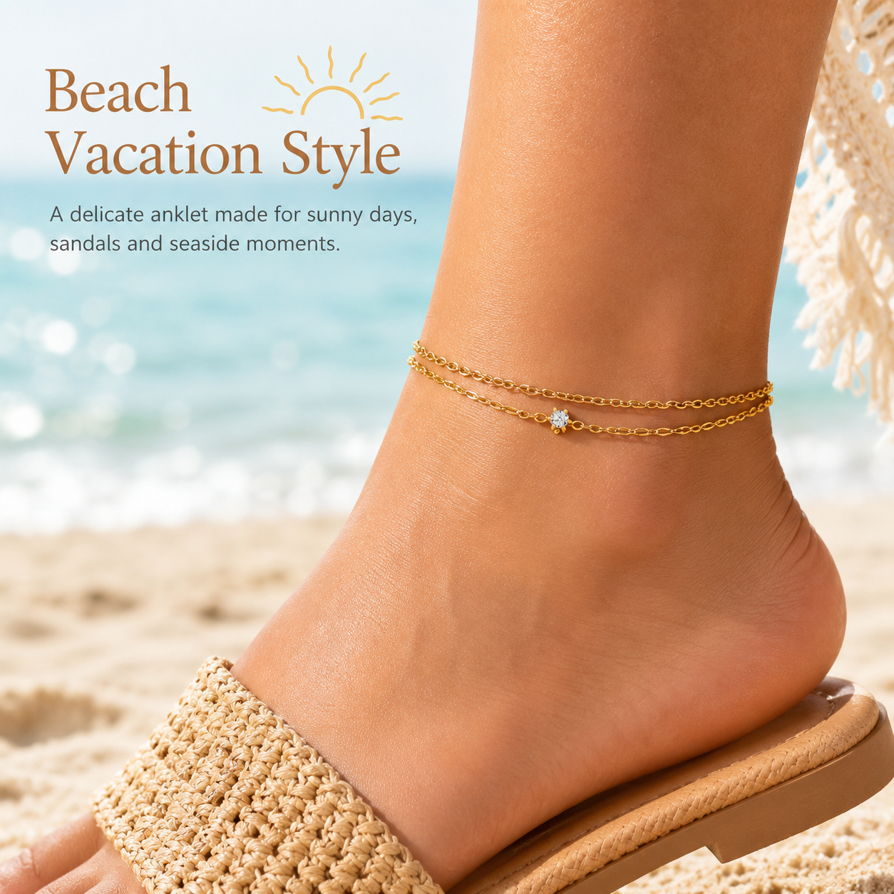 Waterproof Layered Anklet Brac - Jc Jewelry & Watches Photos 评论和价格