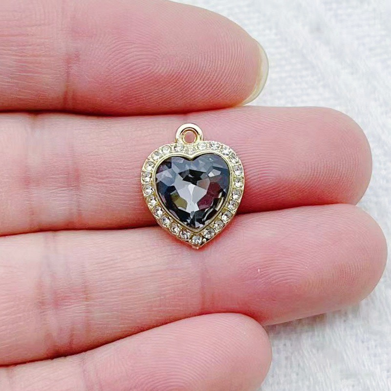 10pcs heart-shaped inlaid colo - Jewelry & Watches Spółka Z Ograniczoną Odpowiedzialnością Sp Z Oo 评论和价格