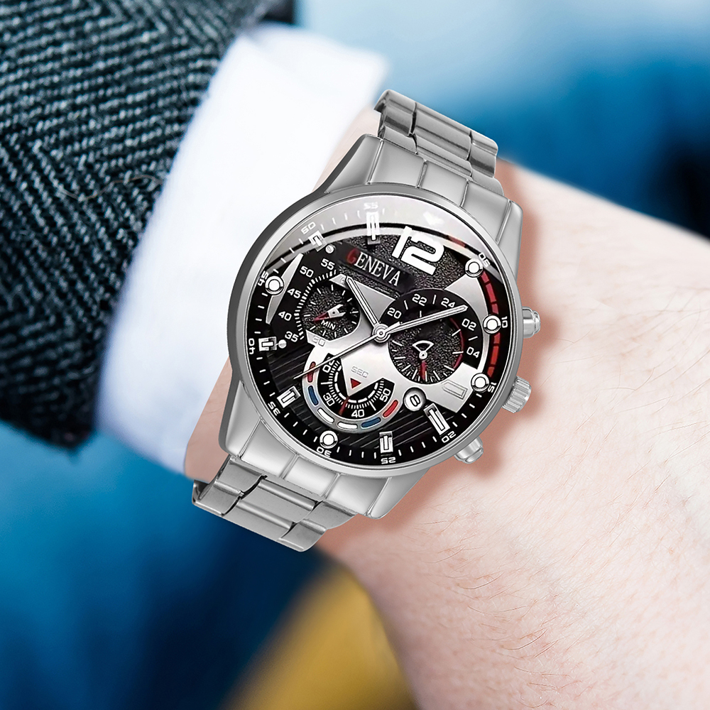 4PCS/Set Fashion Men's Stainle - Jewelry Watch Making 评论和价格