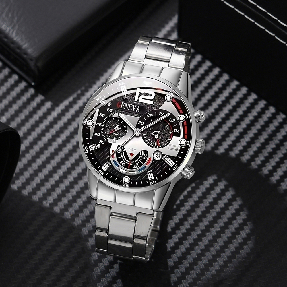 4PCS/Set Fashion Men's Stainle - Jewelry Watch Making 评论和价格