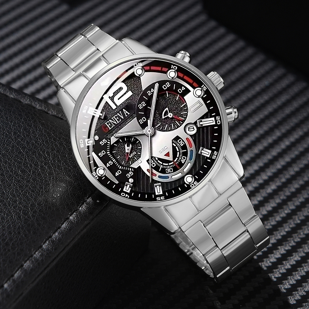 4PCS/Set Fashion Men's Stainle - Jewelry Watch Making 评论和价格