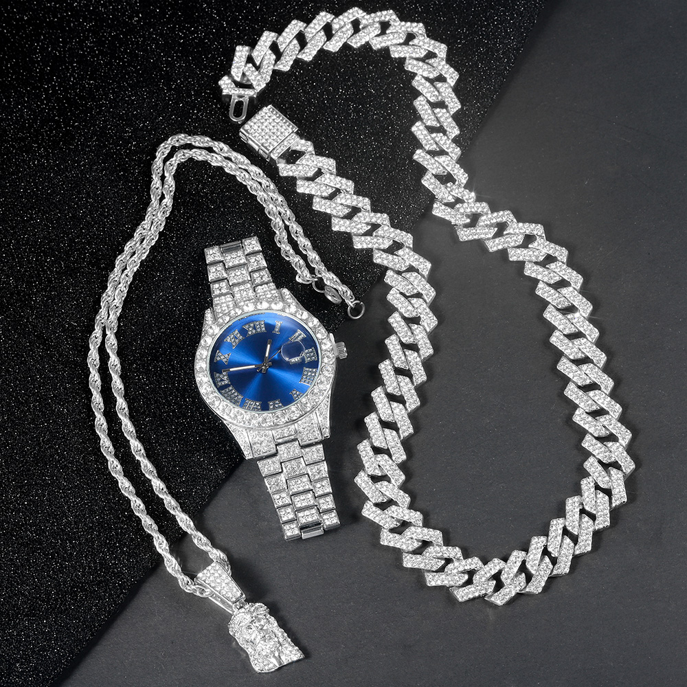 Men's Hip-hop Watch Jewelry Se - Jewelry Watches For Men 评论和价格