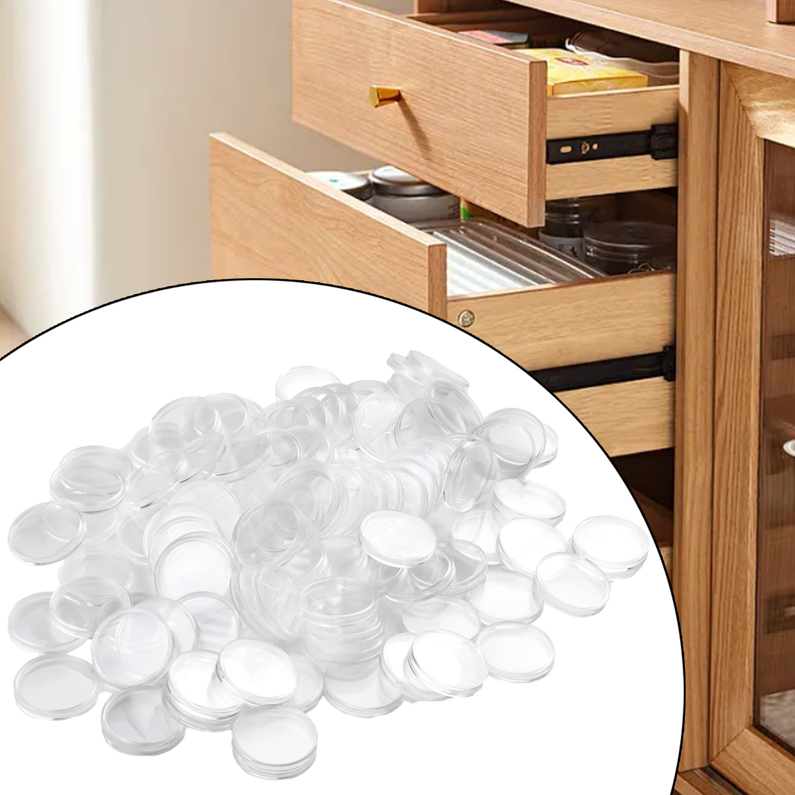 100Pcs Transparent Plastic Rou - Collectors Coins Jewelry & Watches Of Smithtown Reviews 评论和价格