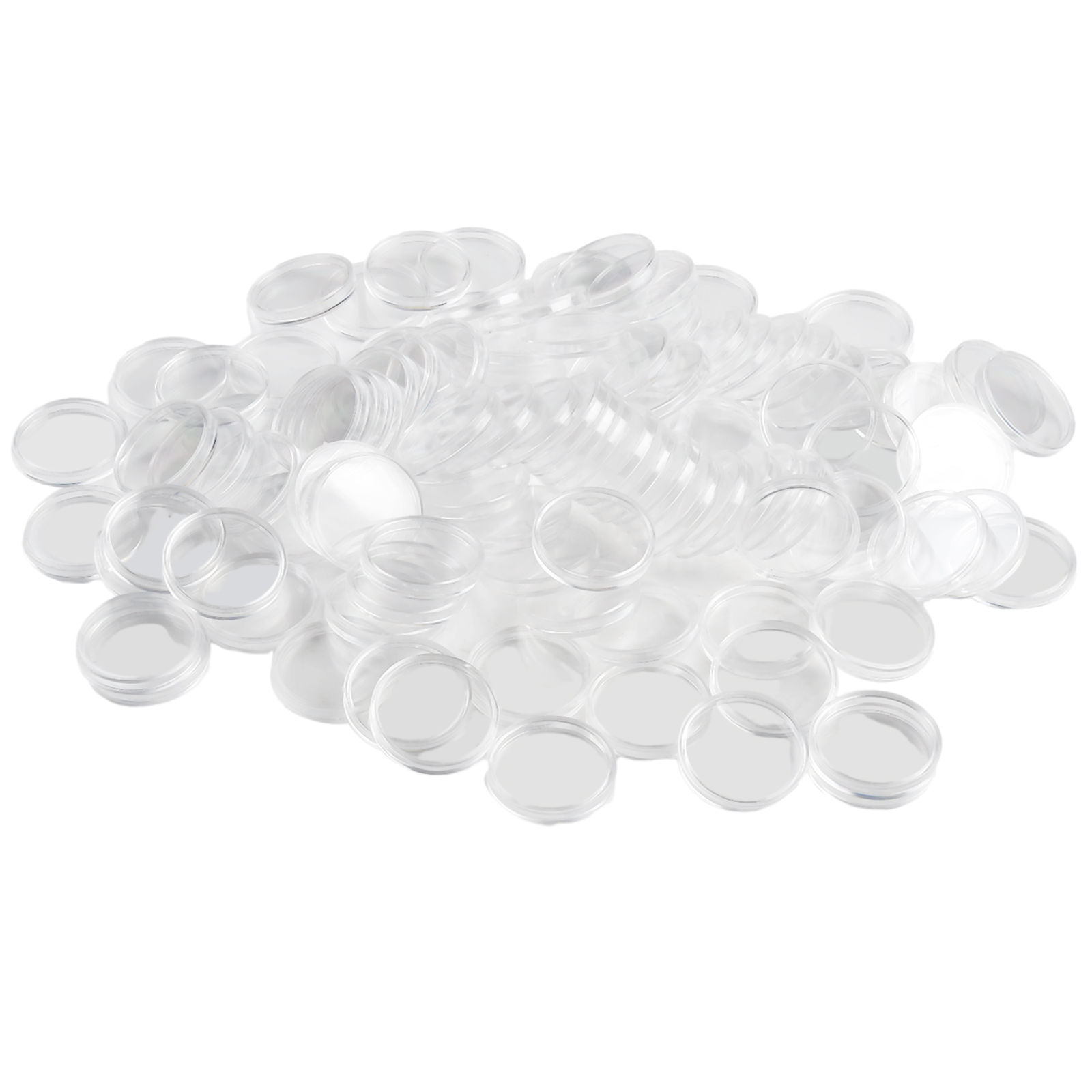 100Pcs Transparent Plastic Rou - Collectors Coins Jewelry & Watches Of Smithtown Reviews 评论和价格