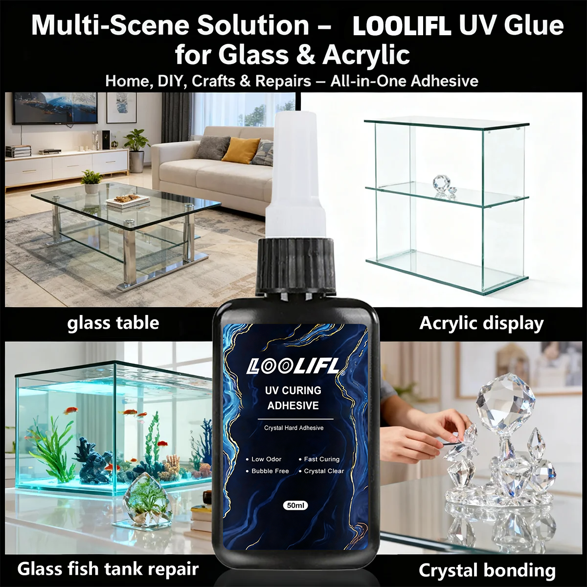 Loolifl 50ml UV Glue with UV L - Jewelry Repair & Watches Reviews 评论和价格