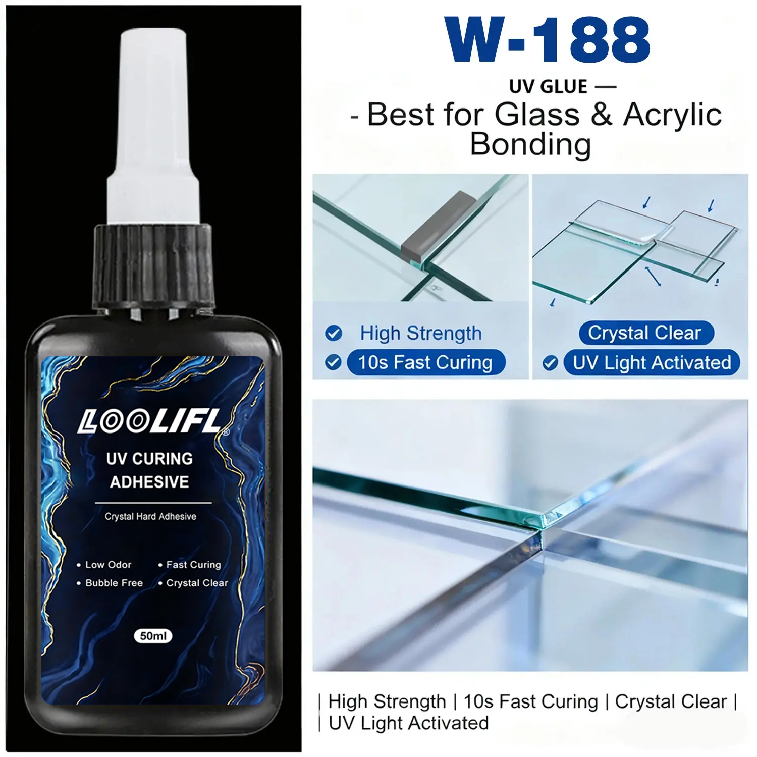 Loolifl 50ml UV Glue with UV L - Jewelry Repair & Watches Reviews 评论和价格