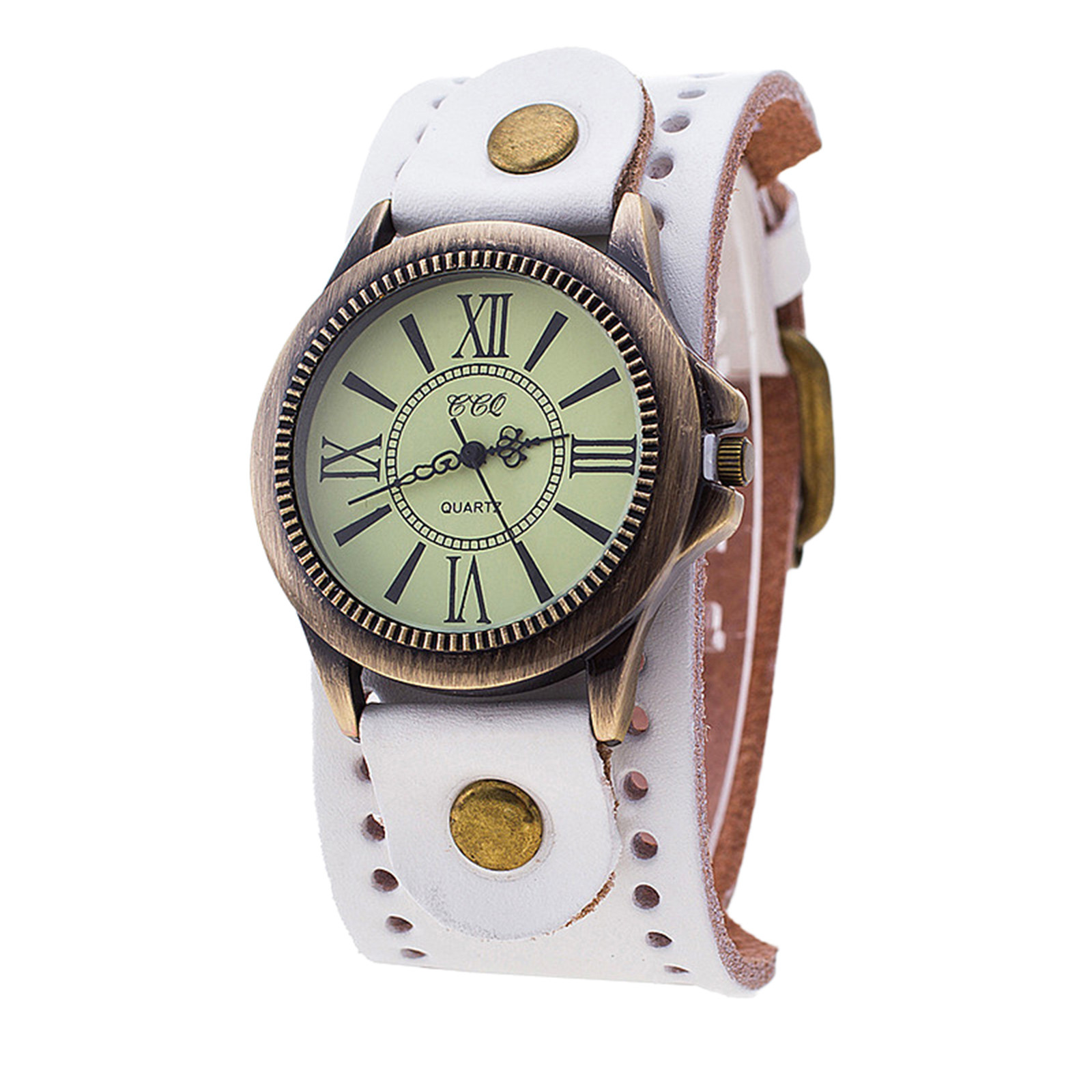 Punk Retro Leather Watch Roman - Vintage Pocket Watch 评论和价格