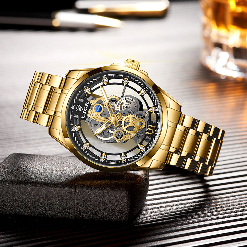 2026 LIGE Men Watch Skeleton A - Vintage Pocket Watch 评论和价格