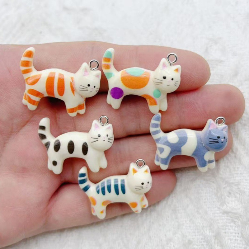 10pcs resin cartoon cat animal - Jewelry & Watches Spółka Z Ograniczoną Odpowiedzialnością Sp Z Oo 评论和价格