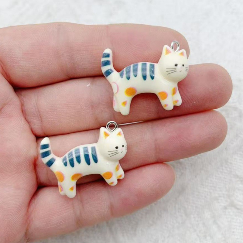 10pcs resin cartoon cat animal - Jewelry & Watches Spółka Z Ograniczoną Odpowiedzialnością Sp Z Oo 评论和价格