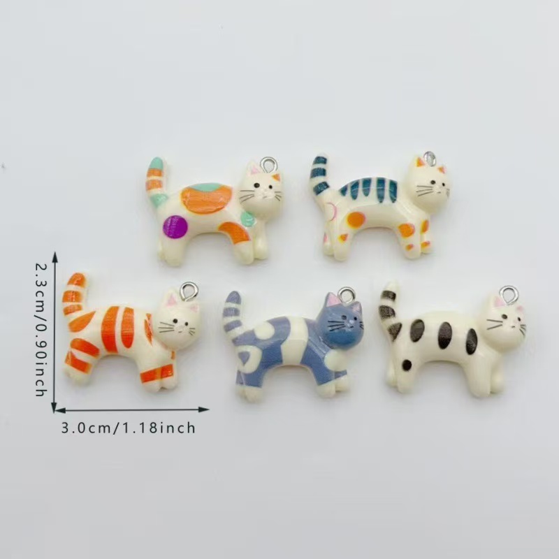 10pcs resin cartoon cat animal - Jewelry & Watches Spółka Z Ograniczoną Odpowiedzialnością Sp Z Oo 评论和价格