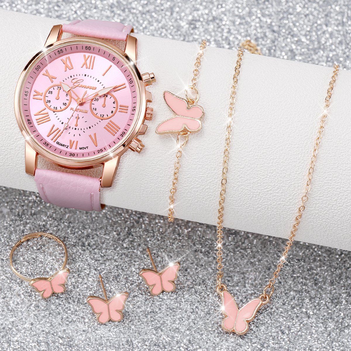6PCS/Set Fashion Women Watches - Jewelry Watch Making 评论和价格