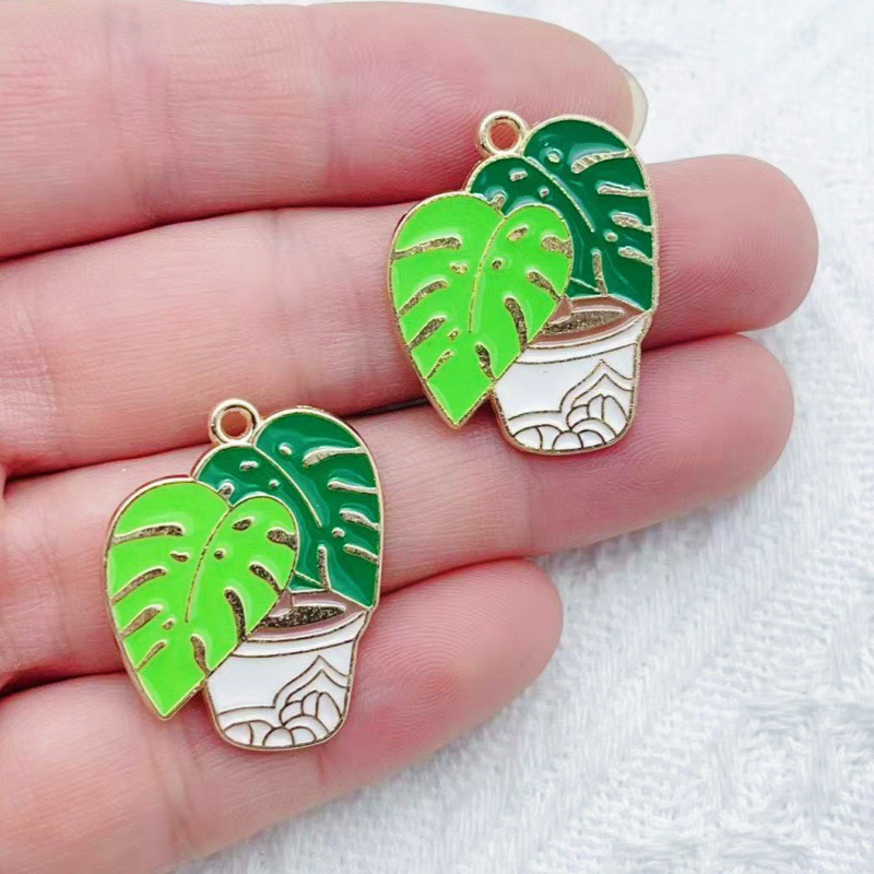 10pcs Cactus Plant Oil Drop Al - Jewelry & Watches Spółka Z Ograniczoną Odpowiedzialnością Sp Z Oo 评论和价格