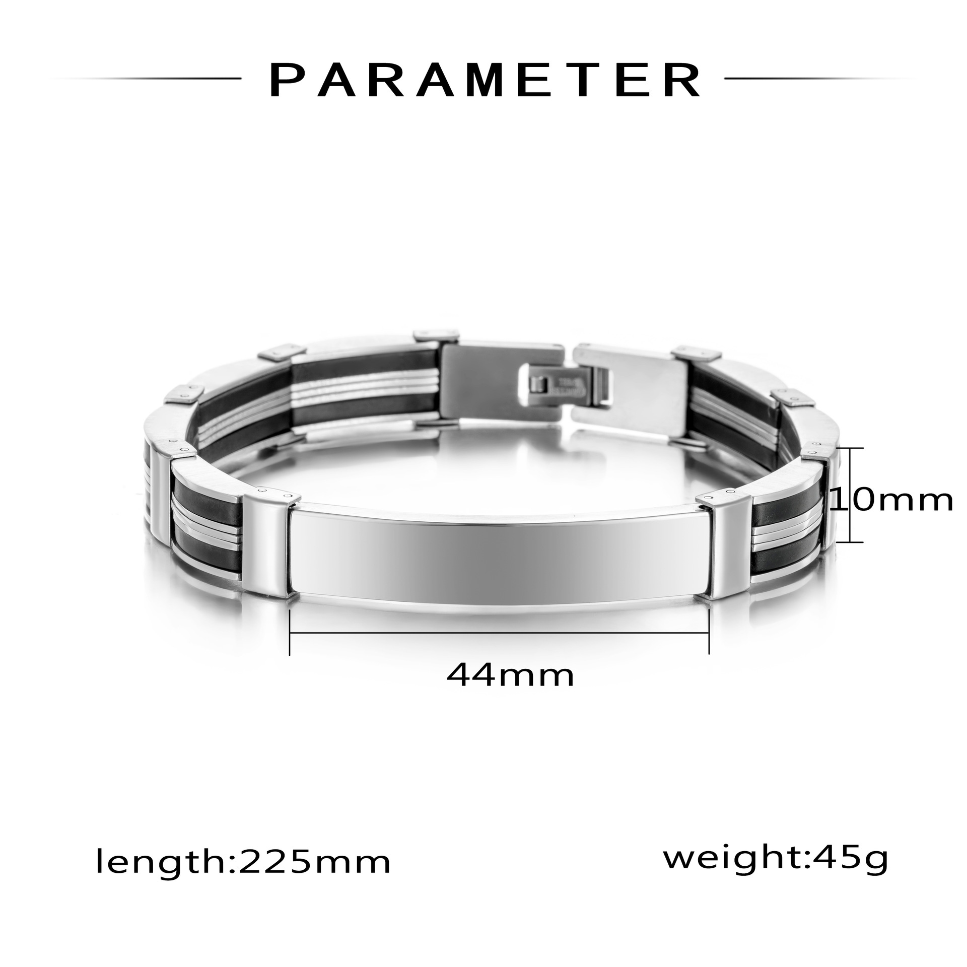 Punk Custom TEXT Name Men Stai - Jewelry Watches For Men 评论和价格