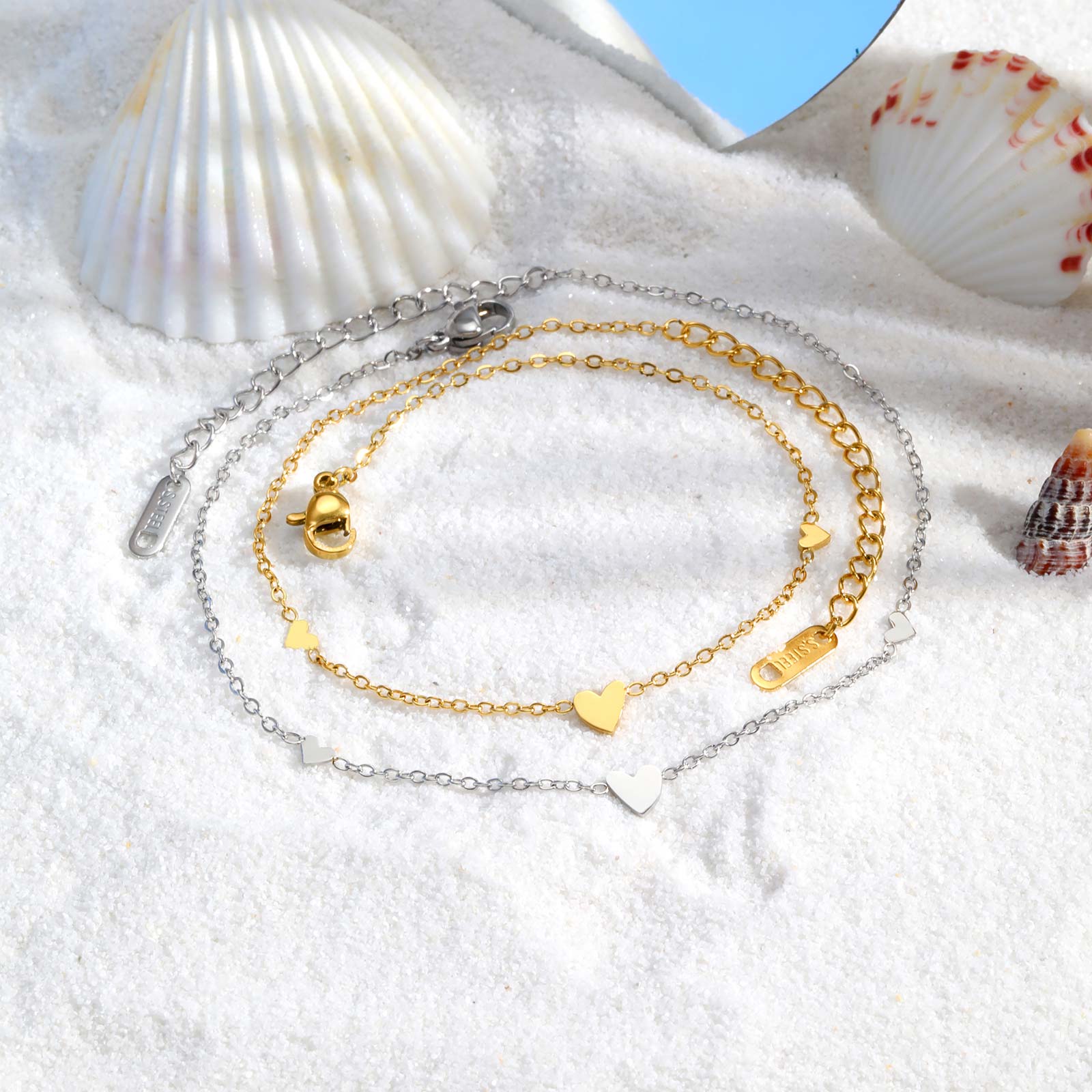 Minimalist Heart-shaped Anklet - Jc Jewelry & Watches Photos 评论和价格