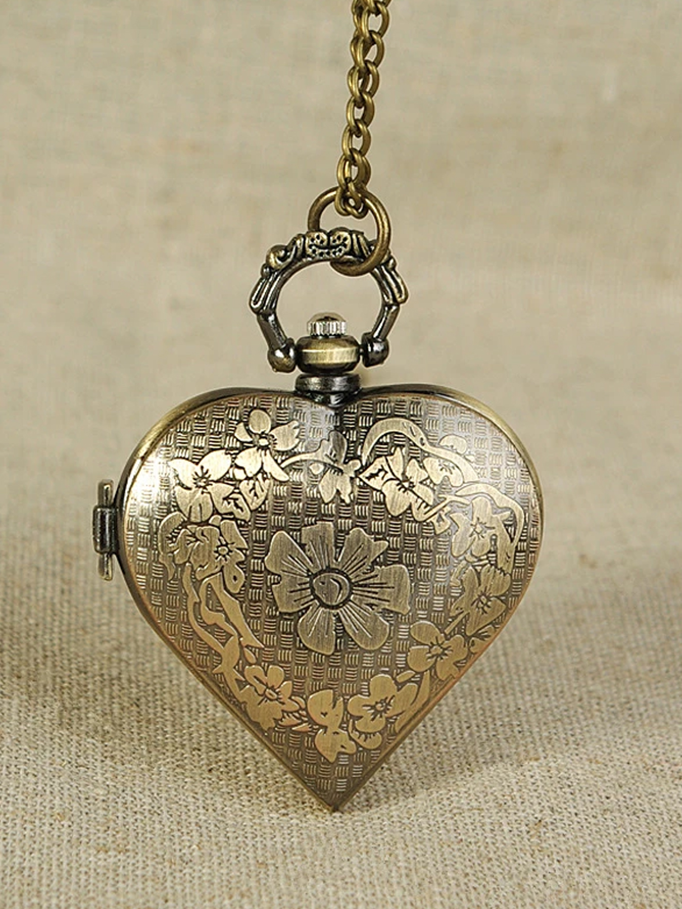 Vintage hollowed out heart-sha - Vintage Pocket Watch 评论和价格