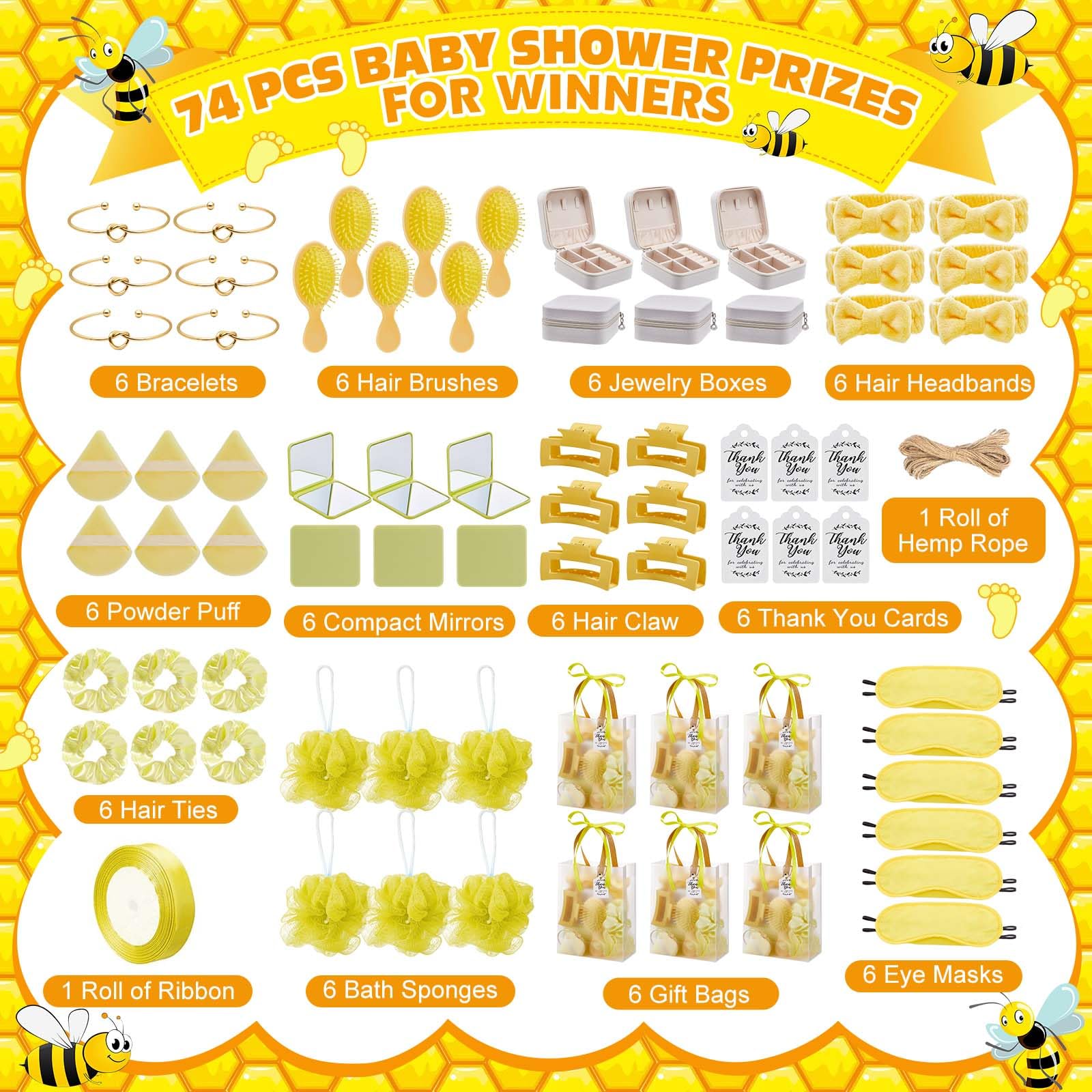 74Pcs Baby Shower Prizes for G - Jewelry & Watches Spółka Z Ograniczoną Odpowiedzialnością Sp Z Oo 评论和价格