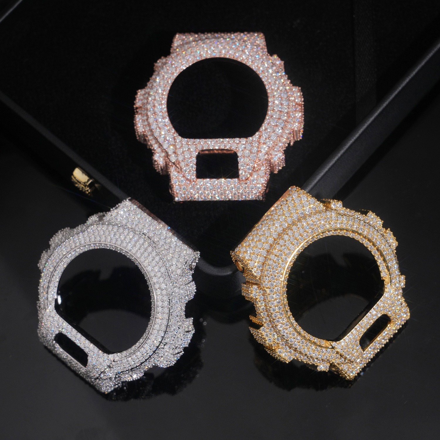 Bling Hip Hop Watch Case: Iced - Jewelry Watches For Men 评论和价格