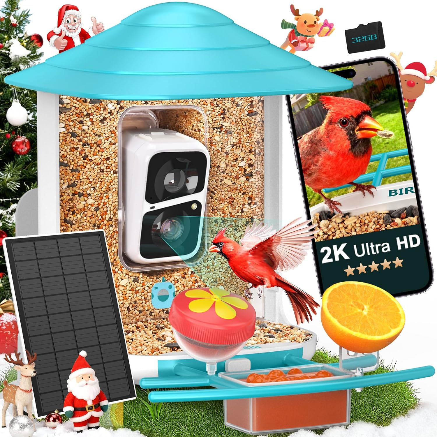 2K HD Bird Feeder Camera with  - Watches & Jewelry Repair Center 评论和价格