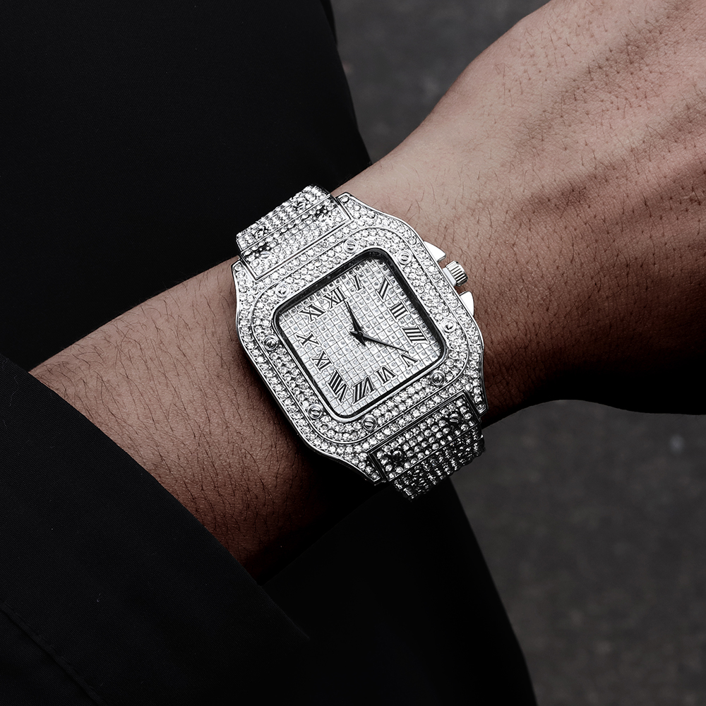 New Punk Men Watch Iced Out Di - Jewelry Watches For Men 评论和价格