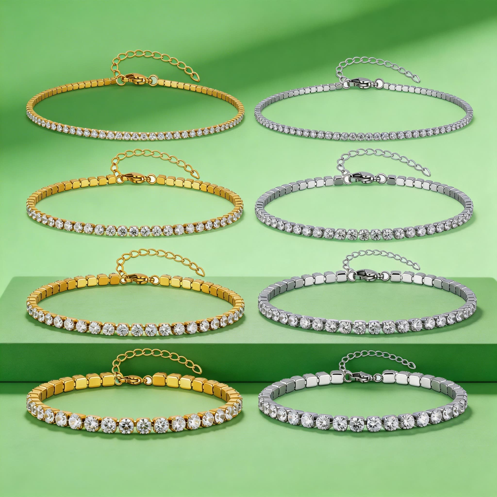 2/3/4/5MM Luxury Zircon Tennis - Jc Jewelry & Watches Photos 评论和价格