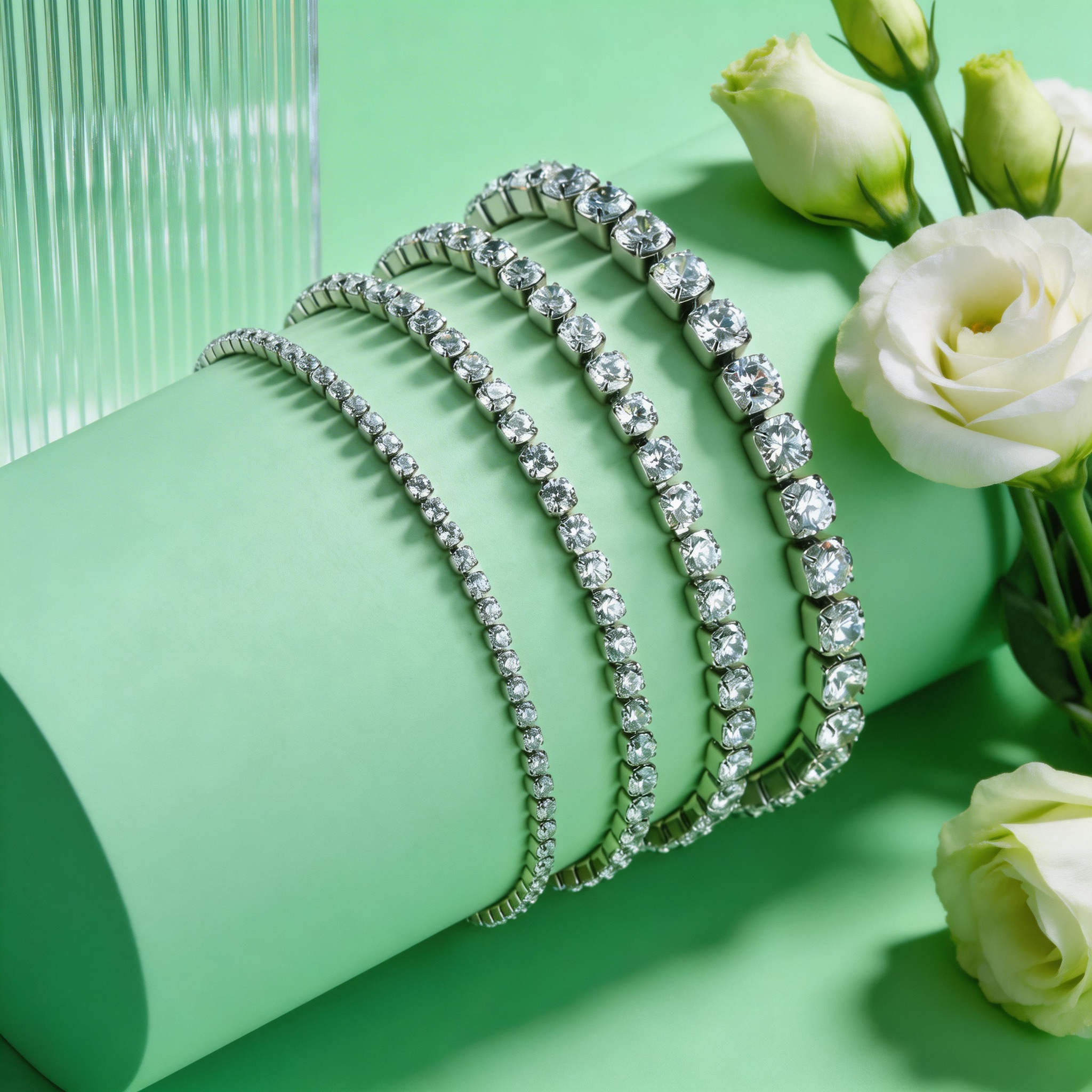 2/3/4/5MM Luxury Zircon Tennis - Jc Jewelry & Watches Photos 评论和价格