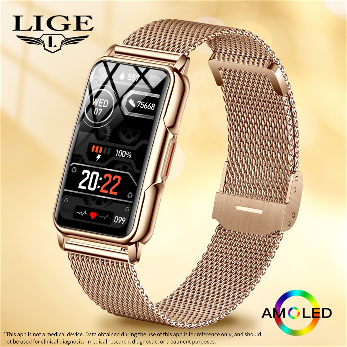 LIGE Smart Watch Men Women Fit - Jewelry Bracelet Watches 评论和价格