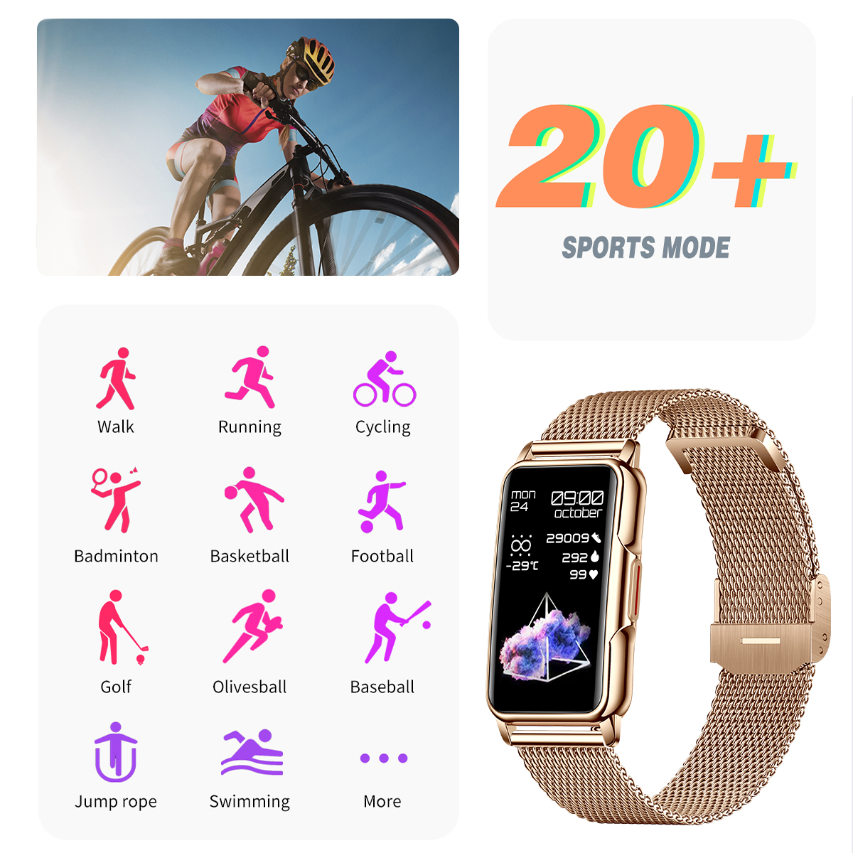 LIGE Smart Watch Men Women Fit - Jewelry Bracelet Watches 评论和价格