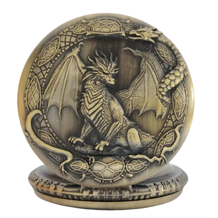 Polyhedral Dice Retro Dragon P - Vintage Pocket Watch 评论和价格